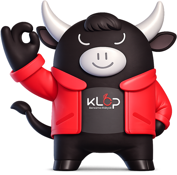 KLOPI maskot KLOP melambai sambut anggota